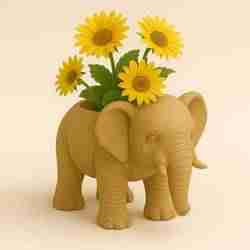 Elephant Planter – 3D Printed Decorative Pot