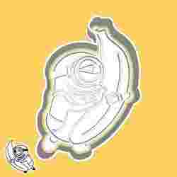 Minions / Despicable Me cookie cutters - Minion (Lance) with banana (style 21)