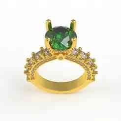 00016 Round Diamond Vintage Solitaire Ring