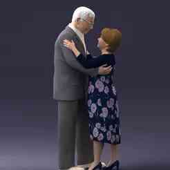 000279 Realistic Elderly Couple Embracing 0709