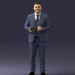 000288 Businessman with Skull - Male Character 0905
