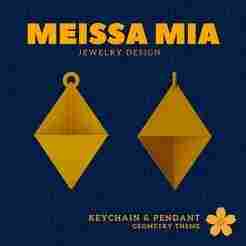 01. Tetrahemihexahedron - Mini Polyhedral Magic – 3D Print File for Keychain & Pendant - Versi-Regular Polyhedra Keychain - Versi-Regular Polyhedra Pendant - Sacred Geometry Fashion Statement - Polyhedra Math Art