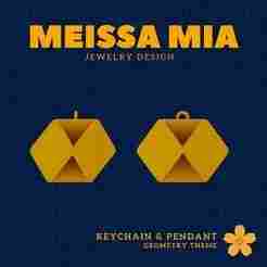 02. Cubohemioctahedron - Mini Polyhedral Magic – 3D Print File for Keychain & Pendant - Versi-Regular Polyhedra Keychain - Versi-Regular Polyhedra Pendant - Sacred Geometry Fashion Statement - Polyhedra Math Art