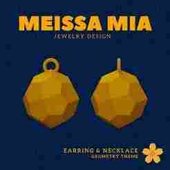07. Pentagonal Icositetrahedron (laevo) - Faceted Elegance – 3D Print File for Catalan Earrings & Necklace - Catalan Solids Earring - Geometric Earring - Sacred Geometry Necklace Fashion Statement - Archimedean solids