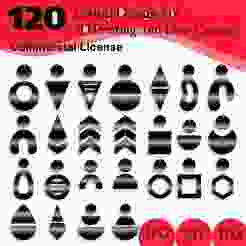 120 Earring Designs Bundle – With Commercial License (DXF + STL + JPG)