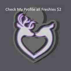 2 Deer lovers Freshie mold housing for making silicone molds