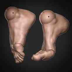 2 parts | 3D Model BJD Feet | STL Files for Ball Jointed Dolls | Dollmaking Accessories Printable