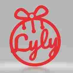 2 x Lyly, personalized Christmas tree ball