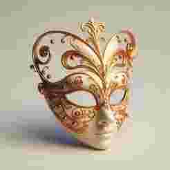 2058 Venetian Carnival Mask Color 3D Model, magic, dragon, serpent, mask, gnome, gorgon, venetian carnival, wild, fox, monster, cat, fair, witch, werewolf, horror, beast, snake, troll, skeleton dance