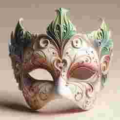 2064 Venetian Carnival Mask Color 3D Model, magic, dragon, serpent, mask, gnome, gorgon, venetian carnival, wild, fox, monster, cat, fair, witch, werewolf, horror, beast, snake, troll, skeleton dance