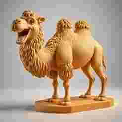 2306 Laughing Camel 3D Printed Full-Figure Statue, pug, dachshund, poodle, cat, monkey, camel, beagle, crocodile, lion, fox, bull terrier, pomeranian, galgo, wolf, doberman pinscher, newfoundland, elephant, donkey, german shepherd