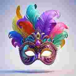 2349 Venetian Carnival Mask Color 3D Model, magic, dragon, serpent, mask, gnome, gorgon, venetian carnival, wild, fox, monster, cat, fair, witch, werewolf, horror, beast, snake, troll, skeleton dance