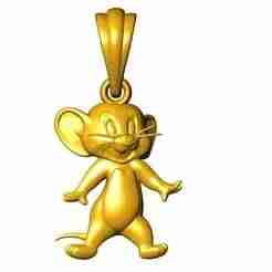 “25mm Jerry Cartoon Pendant – STL & 3DM 3D Jewelry Model”