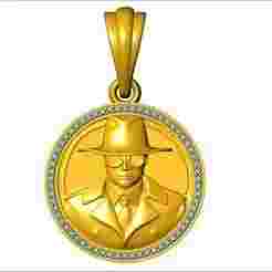 “25mm Spy Pendant – STL & 3DM 3D Jewelry Model”