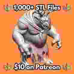 28mm Monster Antlers Tattered Robe Clawed Hands Hulking Stance MineeForm FDM 3D Print STL File