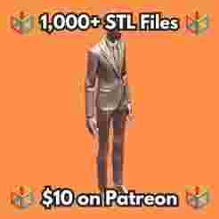 28mm Slender Faceless Man Suit Eerie Standing Pose MineeForm FDM 3D Print STL File