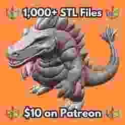 28mm Spiky Reptilian Creature Standing Pose Tail Armor Plates MineeForm FDM 3D Print STL File