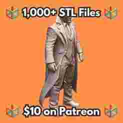 28mm Victorian Gentleman Long Coat Suit Formal Attire Strolling Pose MineeForm FDM 3D Print STL File