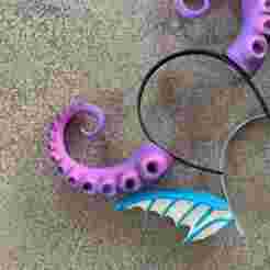 3-in-1 Headband Set: Tentacles, Mermaid, and Demon Horns - Ideal for Creators!