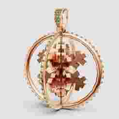 3D Gold ENGEN   Pendant 3D Printable Model