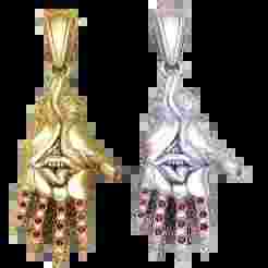 3D Gold Hand Pendant 3d printable model