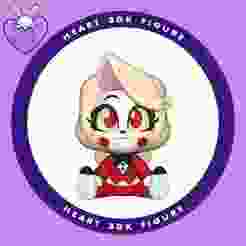 3D Hazbin hotel Charlie chibi sit by Heart3DK