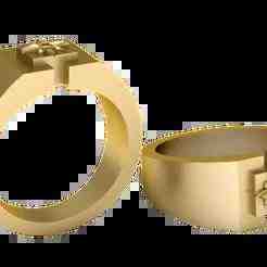 3D Printable Geometric Signet Ring