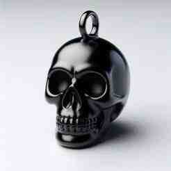 3D Printable Skull Necklace Pendant – Gothic Jewelry Showpiece Gift