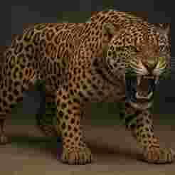 3D Render of a Scary Jaguar