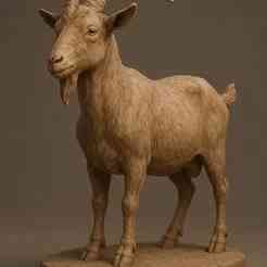 3D Sculpture of a Goat