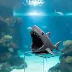 3D Shark Figure - Cartoon Style Shark Model STL