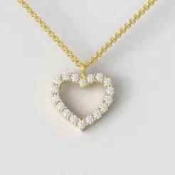 3mm Diamond Heart Pendant