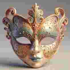 629 Venetian Carnival Mask Color 3D Model, magic, dragon, serpent, mask, gnome, gorgon, venetian carnival, wild, fox, monster, cat, fair, witch, werewolf, horror, beast, snake, troll, skeleton dance