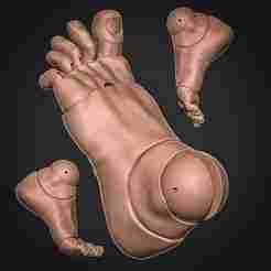 9 parts | Printable STL Feet for BJD Dolls | 3D Model Doll Accessories | Ball Jointed Doll Parts