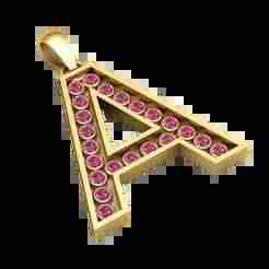 A ALPHABET  PENDANT  3D PRINTABLE MODEL