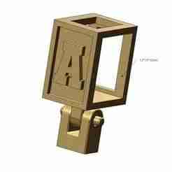 A letter varsity font 12x10x10mm enamel bail link 3D print model