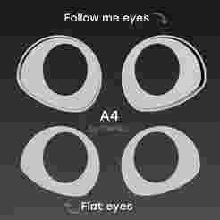 A4 Toony Fursuit Eyes (Flat & Follow-Me)