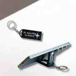 Advertising Phone Holder Keychain - Print in place
