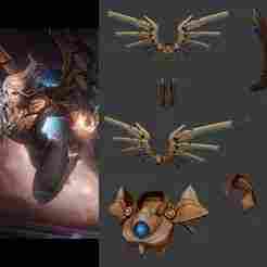 Aether Wing Kayle – Armor – League of Legends Cosplay – EVA Foam Template – PDO + PDF Pepakura Pattern