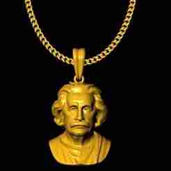 albert einstein scuplt pendant