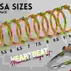 All size ring pack- Heartbeat Ultra minimal STL OBJ Resin print