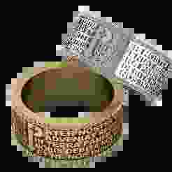 Alphabet P Design Ring