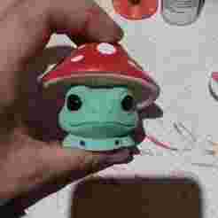 Amanita Muscaria Head Bust for Doll + Frog Collection
