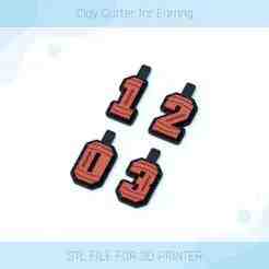 American Football Numbers 0-3 Keychain Clay Cutter