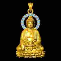 Amitabha Buddha Pendant - Adida Buddha Necklace - Buddhist Jewelry
