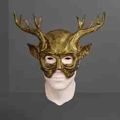 Ancient Golden Deer Mask 3D Model STL
