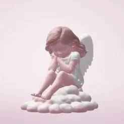 Angel on a cloud
