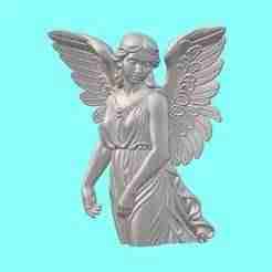Angel Statue STL – Elegant Winged Figurine 3D Printable Model | Spiritual Art & Home Décor