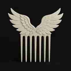 Angel Wings Hair Comb – 3D Printable Elegant Hair Accessory