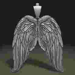 Angel Wings Pendant 3D Model